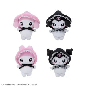 ゆるかわ サンリオキャラクターズ マスコット“マイメロディ・クロミ” PINK&BLACKボンネット