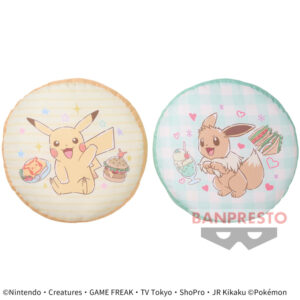 ポケットモンスター リバーシブルクッション「Cafe Art」～ピカチュウ・イーブイ～